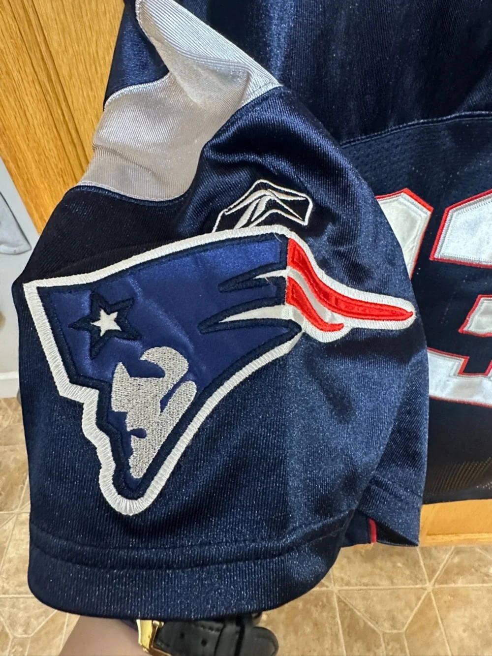 #83 Wes Welker New En Patriots  Football Jersey with Silver and Red Accents - Picture 5 of 7